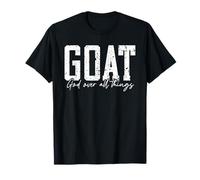God Over All Things Jesus Goat Cool Inspirational Christian T-Shirt