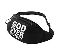God Over Money Waist Bag Men's and Women's Adjustable Travel Chest Pack Outdoor Running Waist Bag