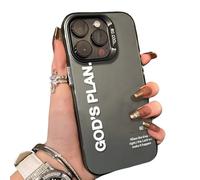 God Plan Phone Case, God Has A Plan for You Inspirational Phone Case for Iphone, Soft Tpu Slim Shockproof Cover for Girls Women and Men for Iphone 17/16/15/14 (Black,for 16PRO)