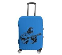 God Playing Guitar Luggage Cover Washable Suitcase Protector Anti-Scratch Suitcase Covers Fits 18-32 Inch S