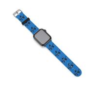 God Playing Guitar Silicone Watch Bands Compatible with Apple Watch Slim Watch Straps with Quick Release