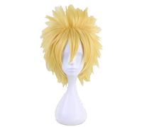 God Rose Aotu World Cosplay Wig King Golden Mix Short Fluffy Layered Synthetic Hair Heat Resistant Fiber Party Wigs