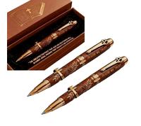 God’s Blessing Bible Commemorative Pen, Christian Gift Pen with Scripture Engraving, Cross Design & Luxury Box, Perfect Faith Gift for Baptism, Christmas, Easter, Pastor Appreciation (2PC)