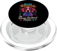God’s Blessing German Shorthaired Faith Fun Colorful Design PopSockets PopGrip for MagSafe