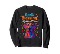 God’s Blessing Great Dane Dog Faith Fun Colorful Dots Design Sweatshirt