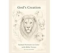 God’s Creation: Animal Portraits to Color with Bible Verses | For Teens and Adults