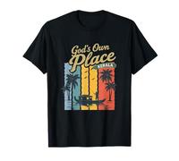 God’s Own Place Kerala Retro Backwater Design T-Shirt