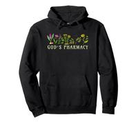 God’s Pharmacy Healing Herbs Row Gardening Meme Pullover Hoodie