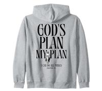 God’s Plan - My Plan, Bible Verse, Christian Jesus Faith Zip Hoodie