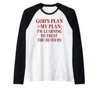 God’s Plan > My Plan Christian Quote The Bible Raglan Baseball Tee
