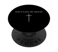 God’s Plans Are Greater Cross - Minimalist Christian PopSockets Adhesive PopGrip