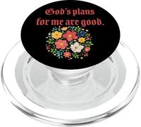 God’s Plans for Me Are Good - Floral Christian Faith PopSockets PopGrip for MagSafe