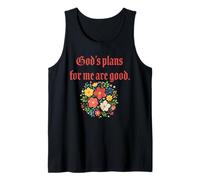 God’s Plans for Me are Good - Floral Christian Faith Tank Top
