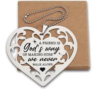 God’s Way of Friendship Ornament, A Friend is God’s Way of Making Sure We Never Walk Alone, Heart Hanging Gift for Friend Sister Christian Women Ornament Keepsake AGG6