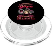 God Said Let There Be Bikers Sexy Pin Up Girl Motorcycle PopSockets PopGrip for MagSafe