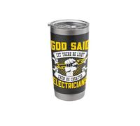 God Said Let There Be Light Electrical Engineer Electrician Stainless Steel Insulated Tumbler