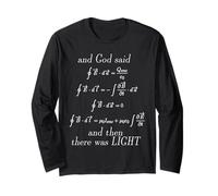 God Said Maxwell's Equations Integral Form Geeks T Shirts Long Sleeve T-Shirt