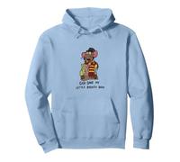 God Save My Little Broken Body Emotional Design Pullover Hoodie, Adult Unisex, Dusty Blue, Medium