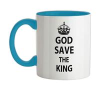 God Save The King - 11oz - Ceramic Two-Tone Mug for Coffee/Tea - Babyblue/White - One Size