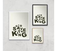 God Save The King Light Giclee Art Print - A2 - Black Frame