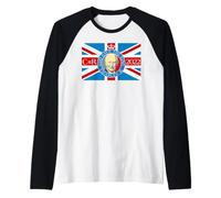 God Save The King Shirt Charles III Union Jack King Charles Raglan Baseball Tee