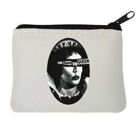 God Save The Queen Slogan Neoprene Coin Purse Pouch 10x11cm White