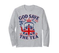 God Save the Tea Funny British Tea Pun Long Sleeve T-Shirt