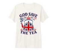 God Save the Tea Funny British Tea Pun Premium T-Shirt