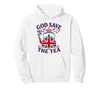 God Save the Tea Funny British Tea Pun Pullover Hoodie