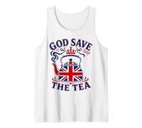 God Save the Tea Funny British Tea Pun Tank Top