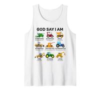 God Say I Am Handsome Accepted Strong Trucks and Tractors Tank Top