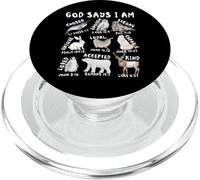 God Says I Am Arctic Animals Funny Christian Bible Kids PopSockets PopGrip for MagSafe