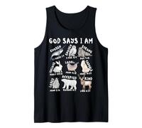 God Says I Am Arctic Animals Funny Christian Bible Kids Tank Top