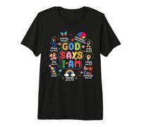 God Says I Am - Autism Awareness Christian Bible Verse Premium T-Shirt