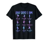 God Says I-Am Ballerina Dancer Christian Faith Ballet Dance T-Shirt