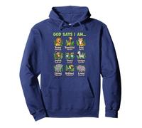 God Says I Am Bible Verses Jungle Animals Christian Kids Pullover Hoodie