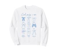 God Says I Am Bow Affirmation Art with Christian Bible Verse Sweatshirt