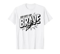 God Says I Am Brave Christian Basketball T-Shirt