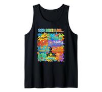 God Says I Am Christian Autism Awareness Puzzle Faith Tank Top