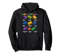 God Says I Am Christian Block Building Toy Master Builder Pullover Hoodie