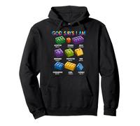 God Says I Am Christian Block Building Toy Master Builder Pullover Hoodie