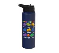 God Says I Am Christian Block Building Toy Master Builder Stainless Steel Insulated Water Bottle