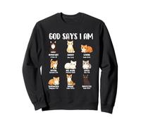 God Says I Am - Christian Faith Cat Lover Kitty Owner Sweatshirt