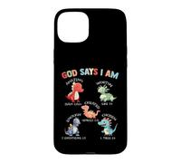 God Says I Am Dinosaur Bible Verses Case for iPhone 15 Plus