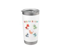 God Says I Am Dinosaur Bible Verses Stainless Steel Insulated Tumbler
