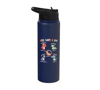 God Says I Am Dinosaur Bible Verses Stainless Steel Insulated Water Bottle