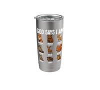 God Says I Am Forest Animals Christianity Jesus Bible Stainless Steel Insulated Tumbler
