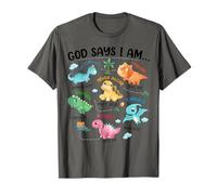 God Says I Am Funny Dinosaur Bible Verse Christian Kids Boys T-Shirt