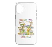 God Says I Am Loved Joyful Positive Animal Design Case for iPhone 16 Plus