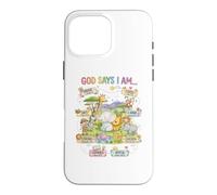 God Says I Am Loved Joyful Positive Animal Design Case for iPhone 16 Pro Max